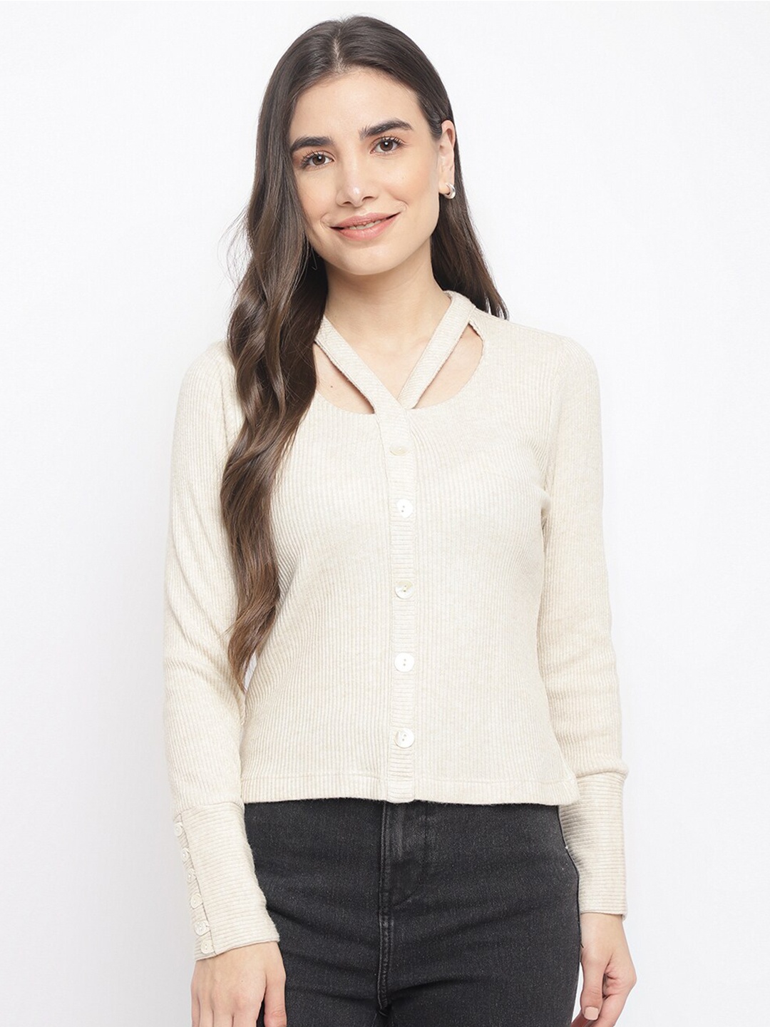 

Latin Quarters Women Beige Solid Top