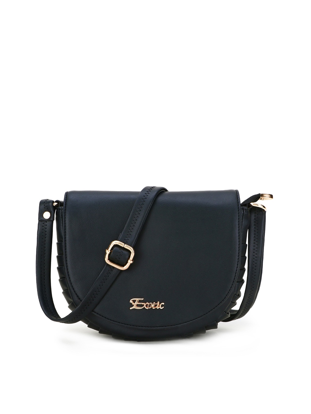 

Exotic Women Black PU Half Moon Sling Bag