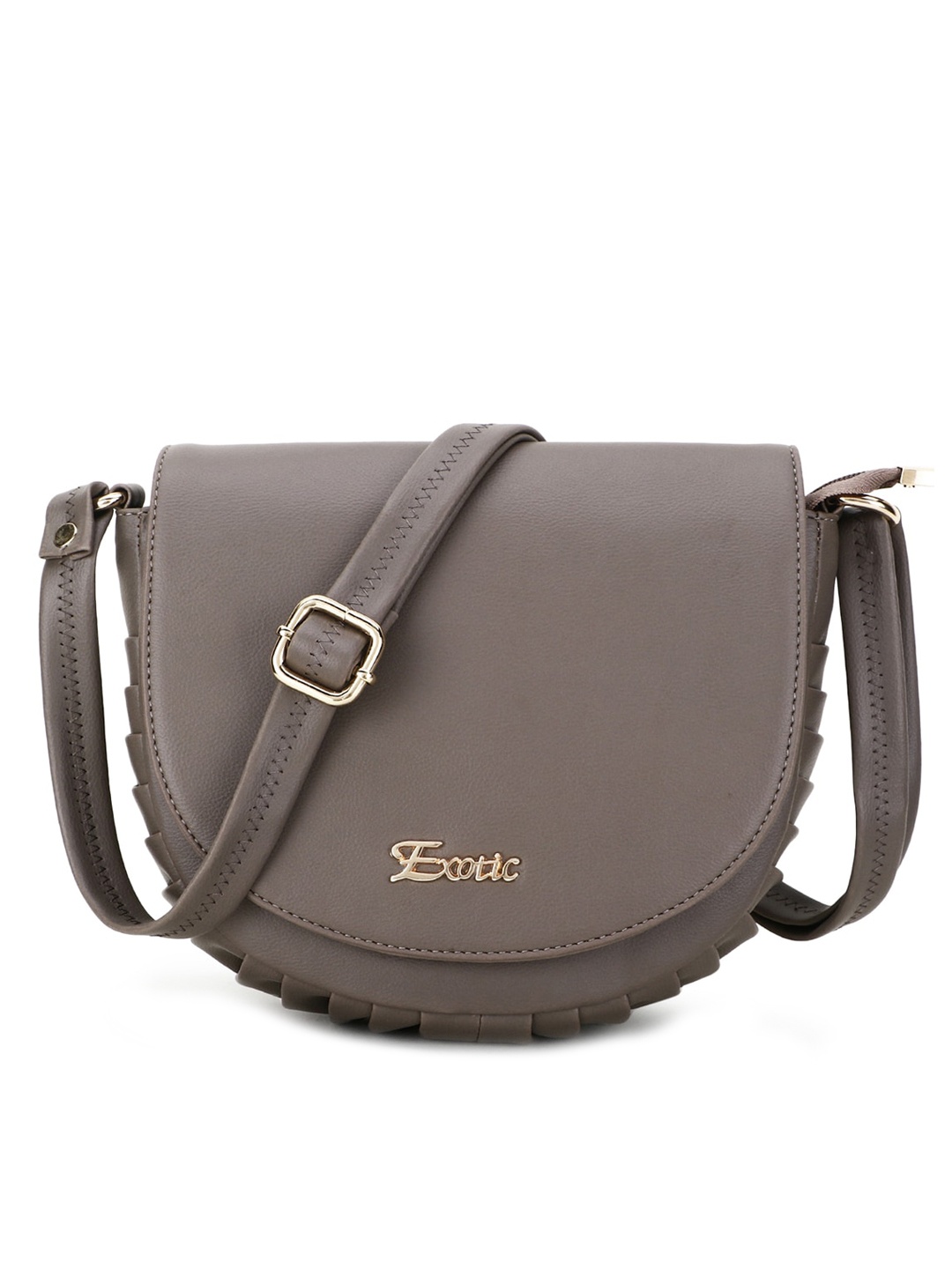 

Exotic Women Grey PU Half Moon Sling Bag