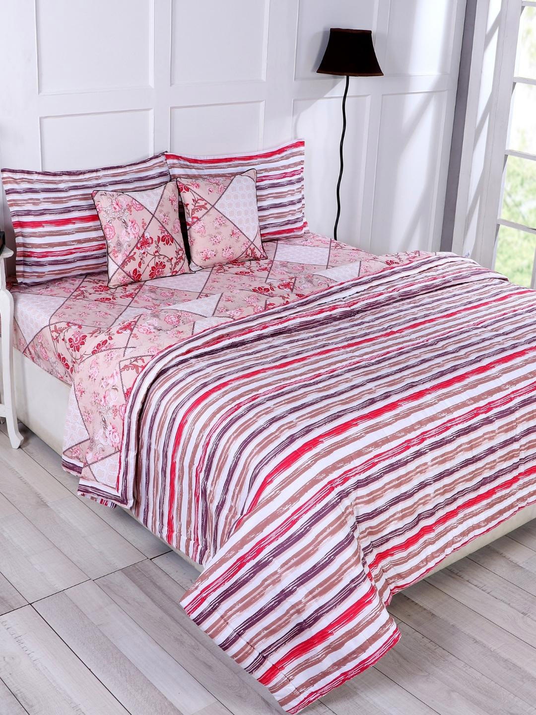

A Homes Grace Pink & Cream Printed Cotton Bedding Set