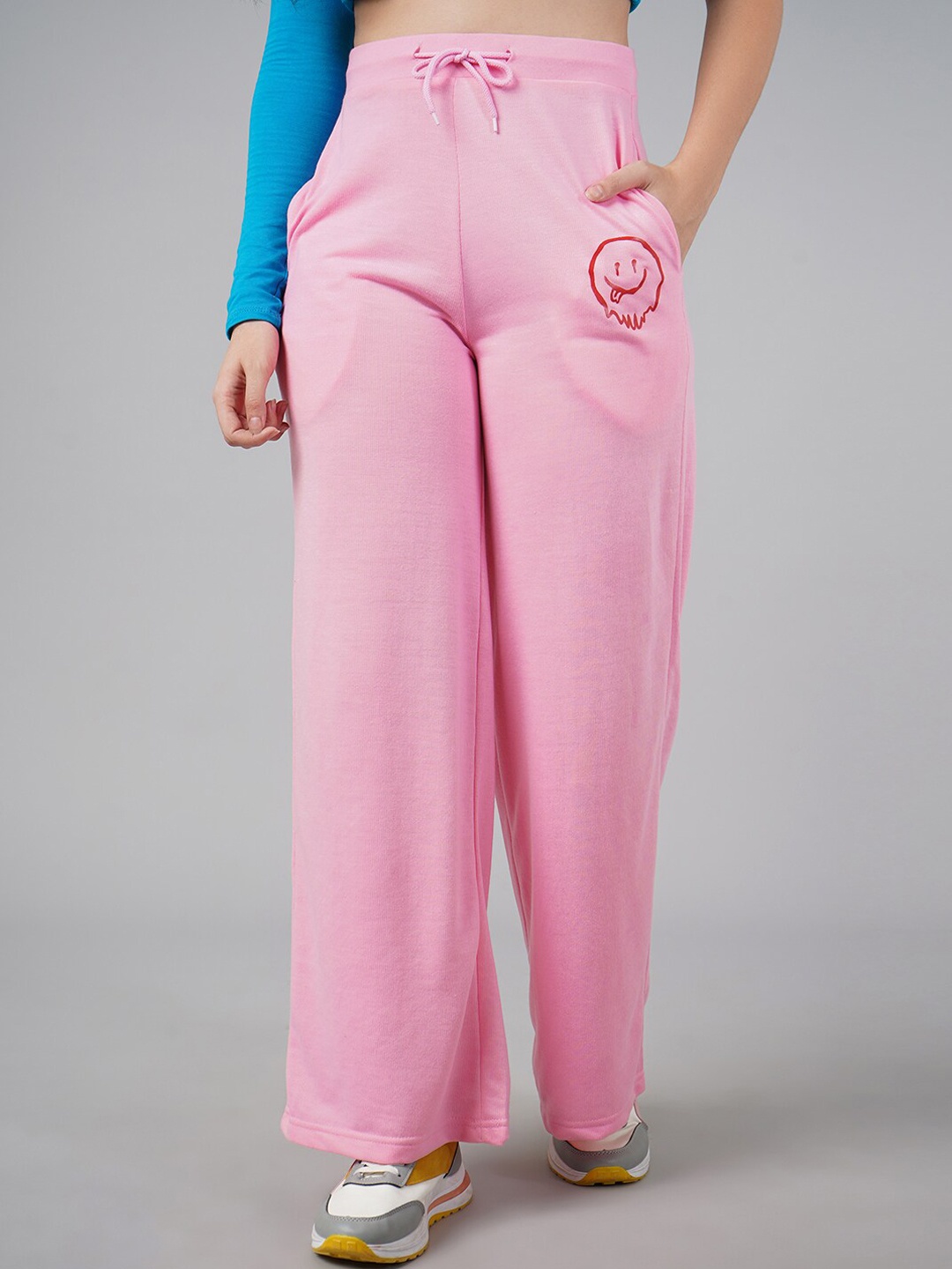 

DIVA WALK EXCLUSIVE Women Pink High-Rise Trousers