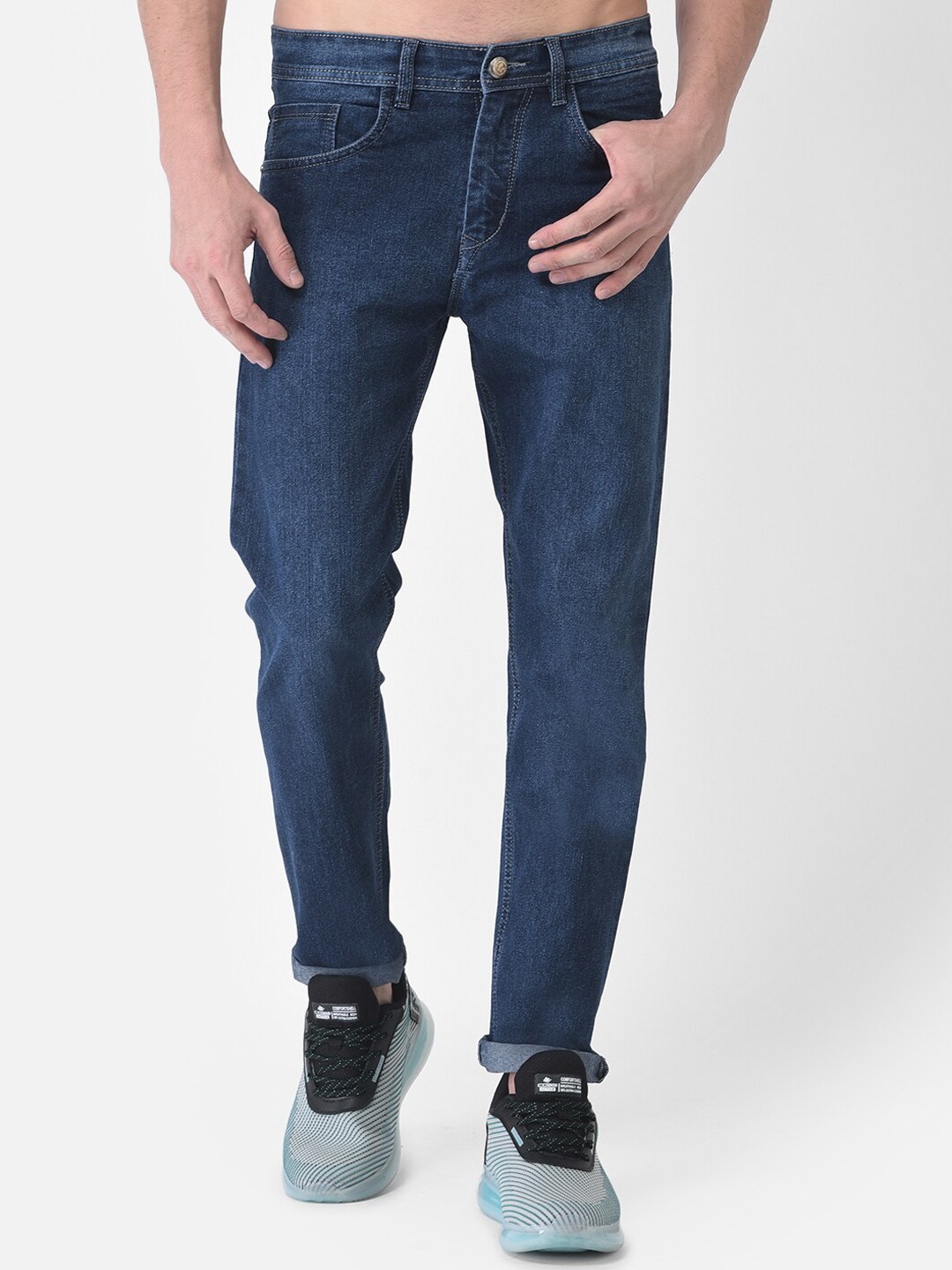 

COBB Men Blue Slim Fit Low Distress Jeans