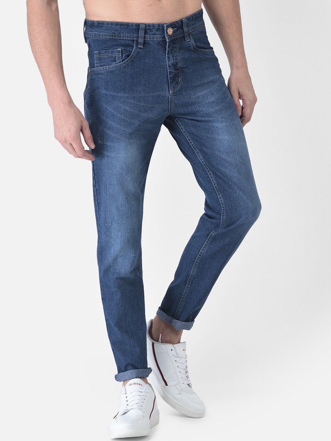 

COBB Men Blue Slim Fit Light Fade Jeans