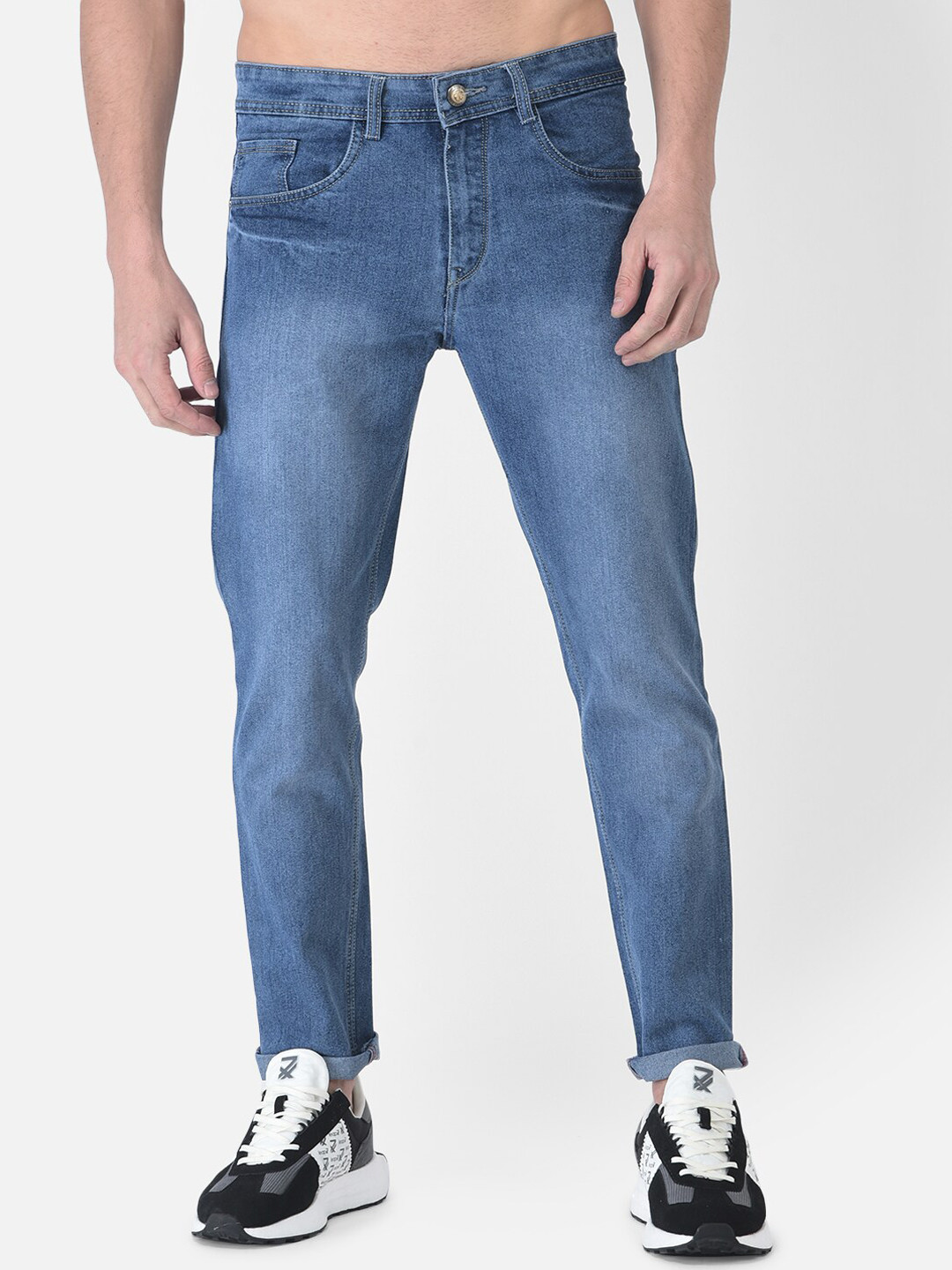 

COBB Men Blue Slim Fit Mildly Distressed Light Fade Jeans