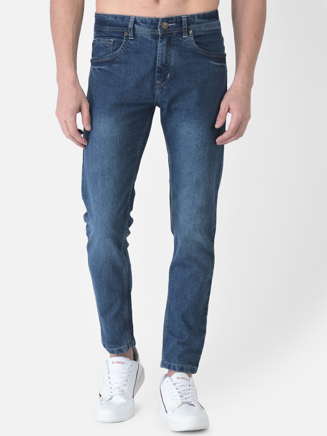 

COBB Men Blue Slim Fit Mildly Distressed Jeans