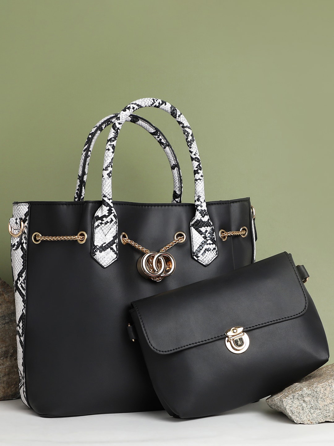

HAUTE SAUCE by Campus Sutra Black Bucket Handheld Bag