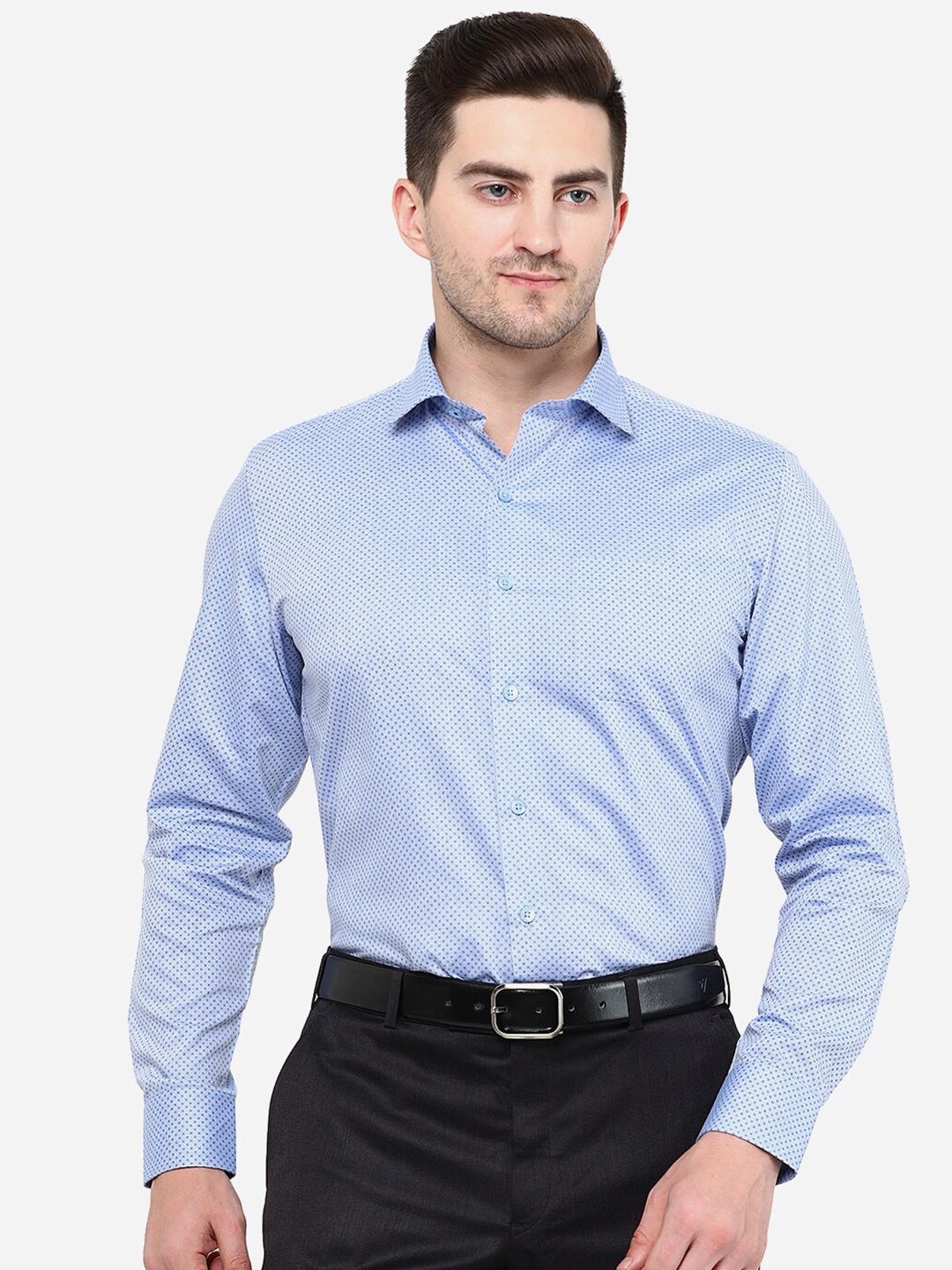 

Greenfibre Men Printed Casual Shirt, Blue