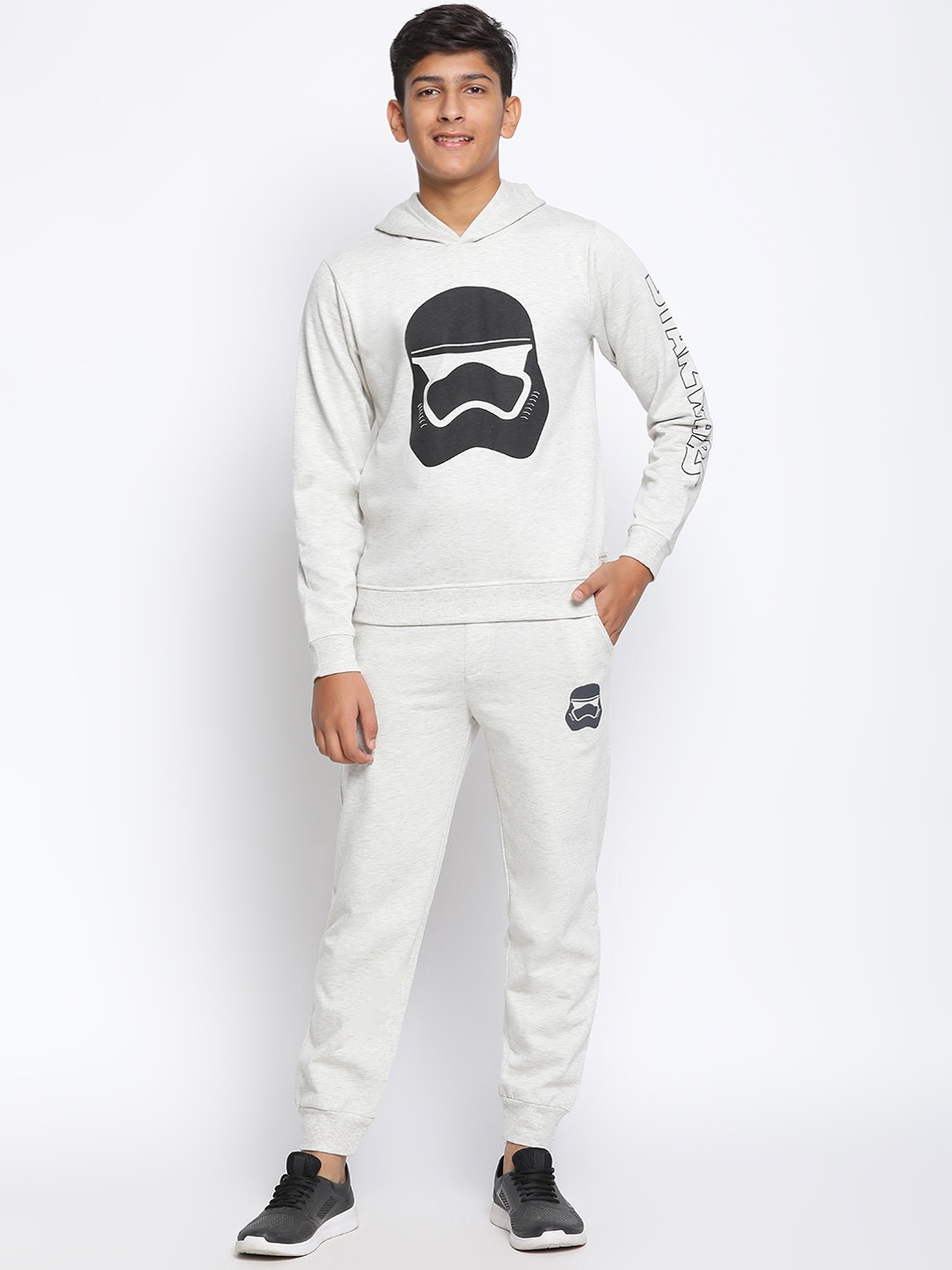 

Lil Tomatoes Boys Grey Printed Tracksuits