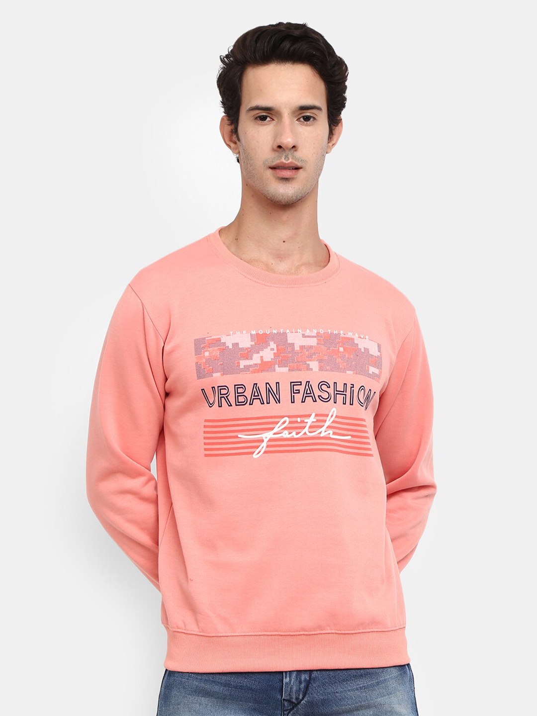 

V-Mart Round Neck Printed Sweatshirt, Pink