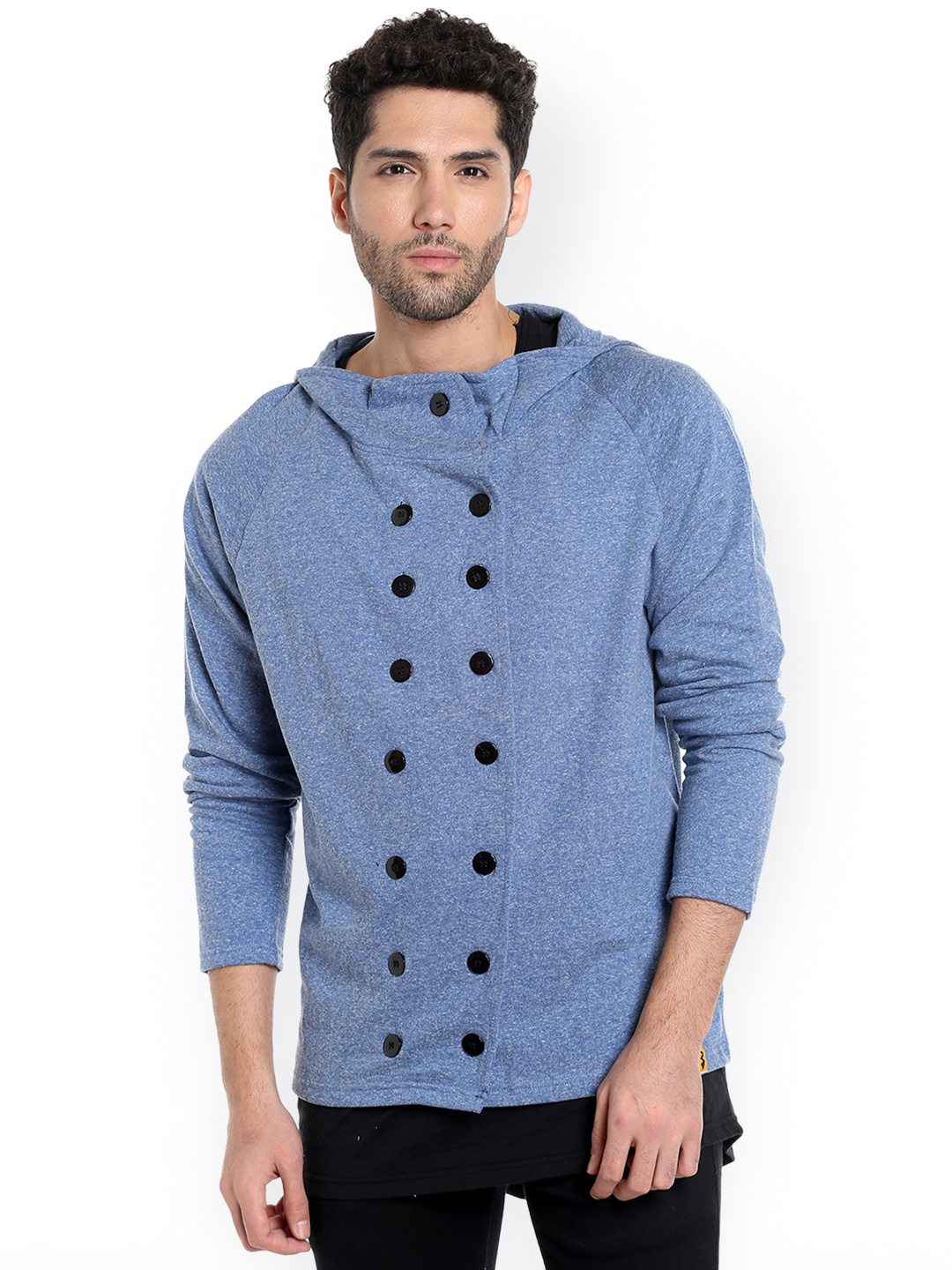 

Campus Sutra Men Blue Solid Tailored Jacket
