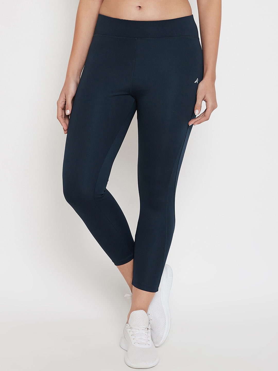 

ATHLISIS Women Navy Blue Solid Dry-Fit Training Tights