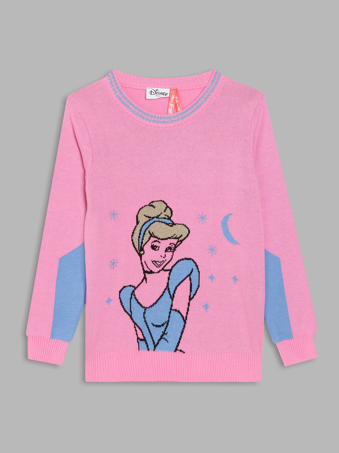 

Blue Giraffe Girls Pink & Blue Printed Pullover