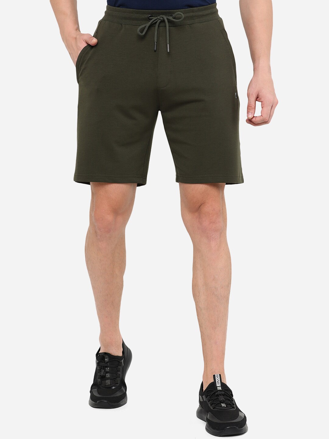 

JADE BLUE Men Green Cotton Sports Shorts