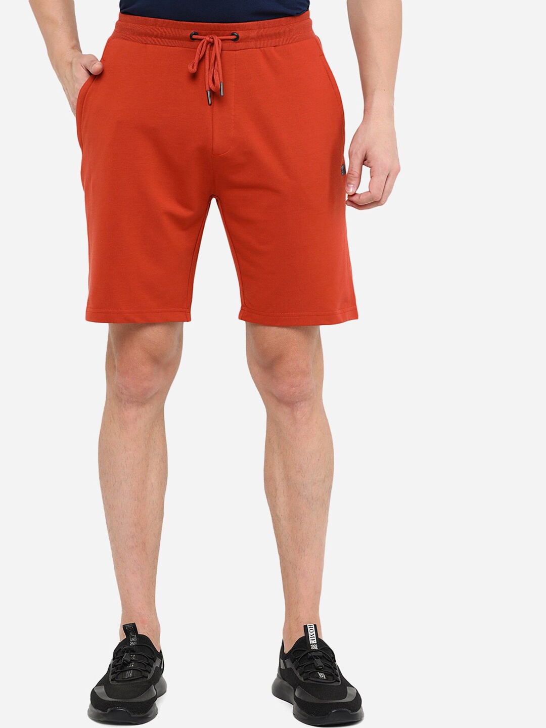 

JADE BLUE Men Rust Red Cotton Sports Shorts