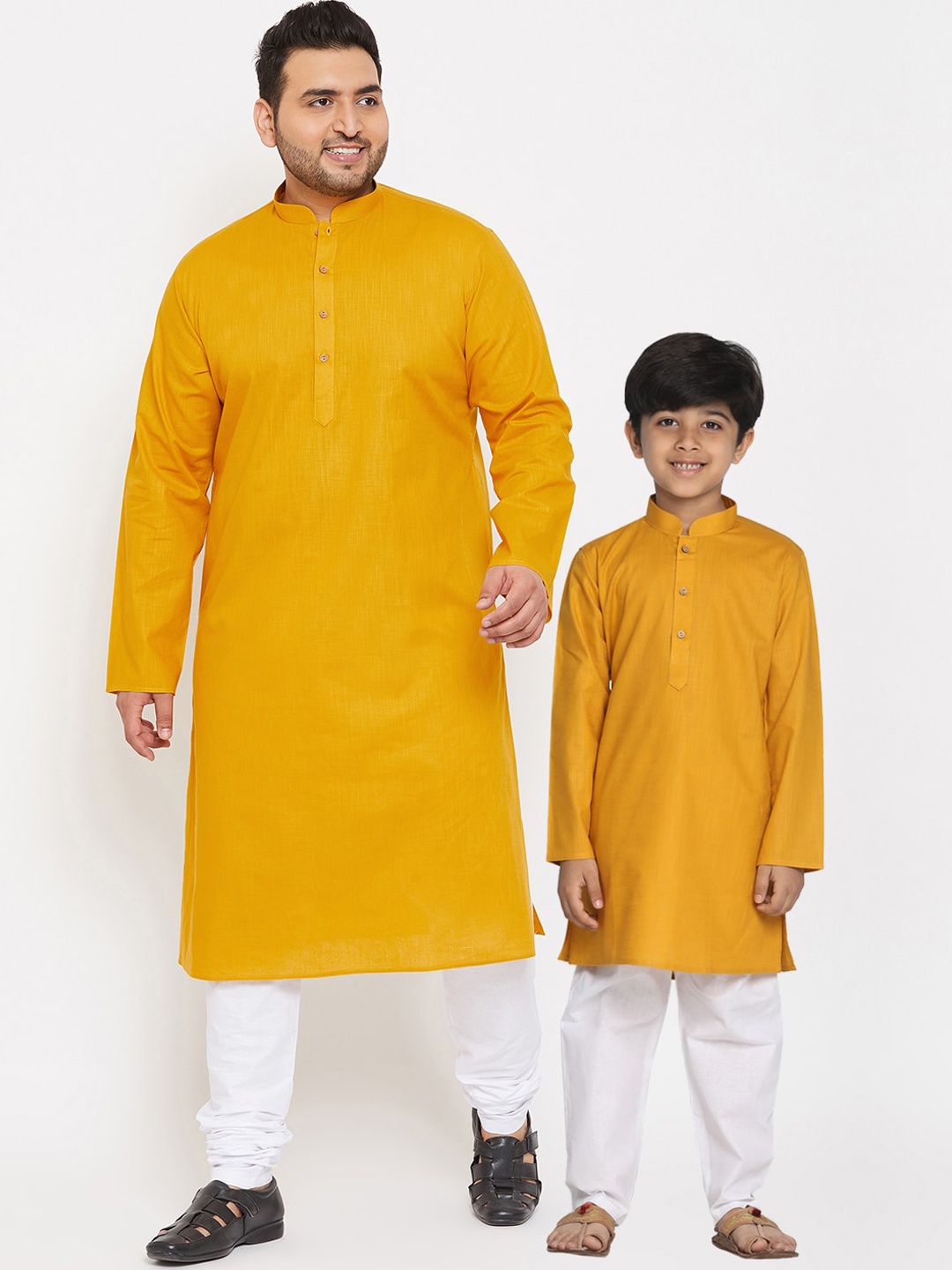 

VASTRAMAY Boys Mustard Yellow Kurta with Pyjamas