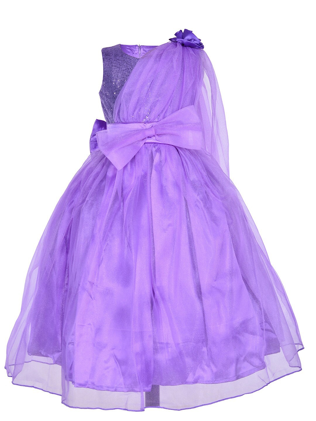 

Samsara Couture Lavender Embellished Satin Dress