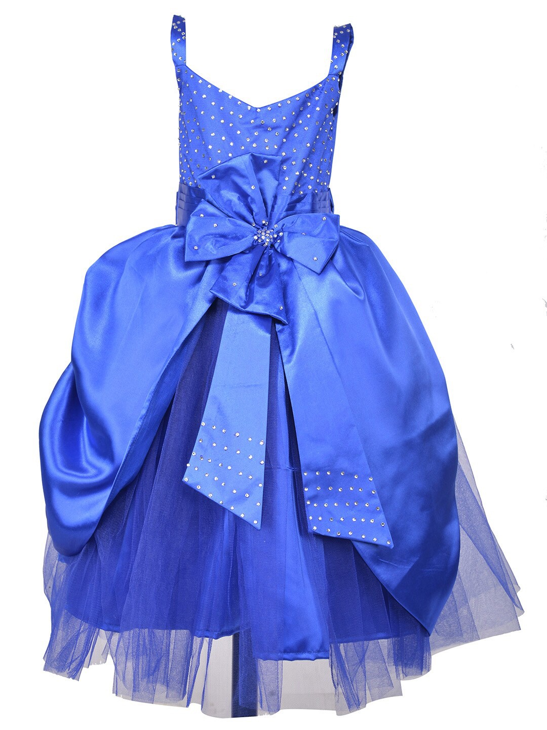 

Samsara Couture Blue Net Fit And Flare Dress