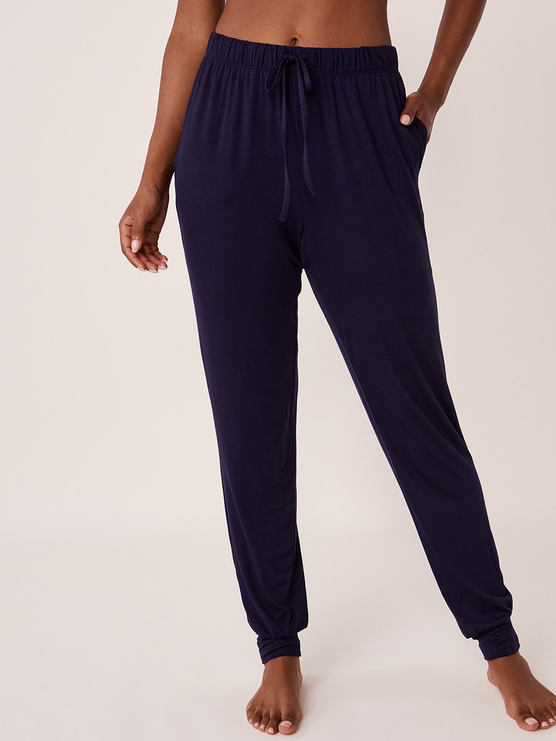 

La Vie en Rose Women Blue Solid Lounge Pants