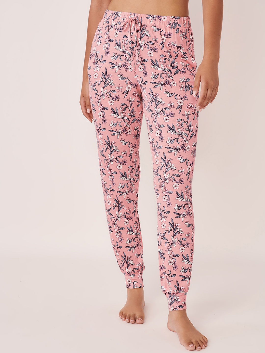 

La Vie en Rose Women Pink Printed Lounge Pants