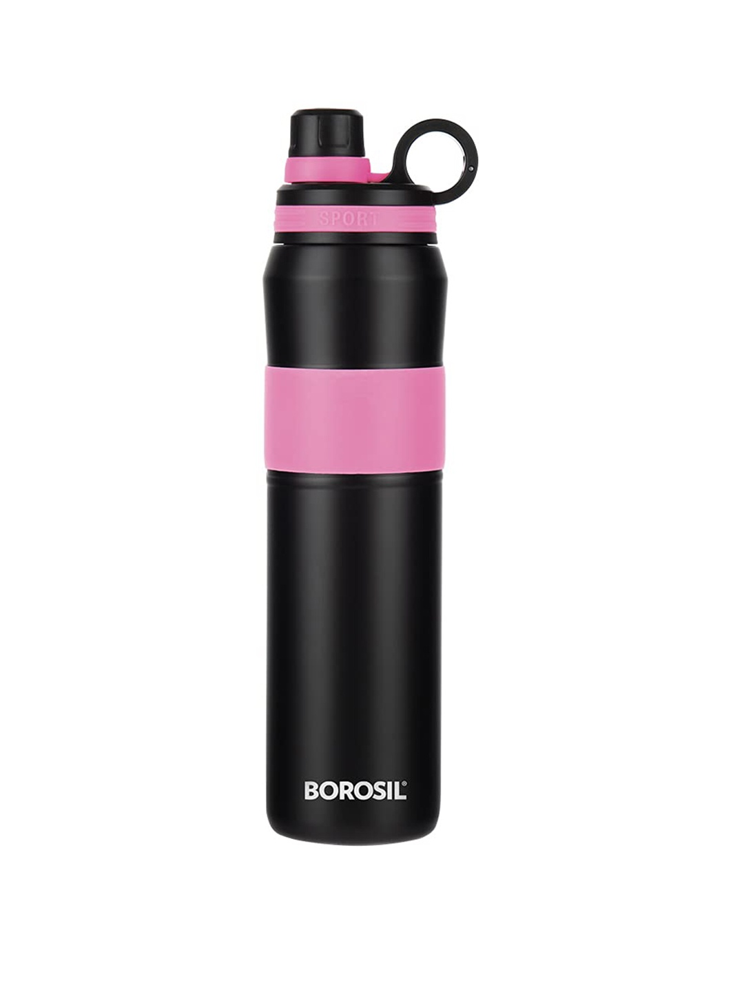 

BOROSIL Hydra Thirst Burst Stainless Steel Vacuum Insulated Water Bottle 800ML, Black