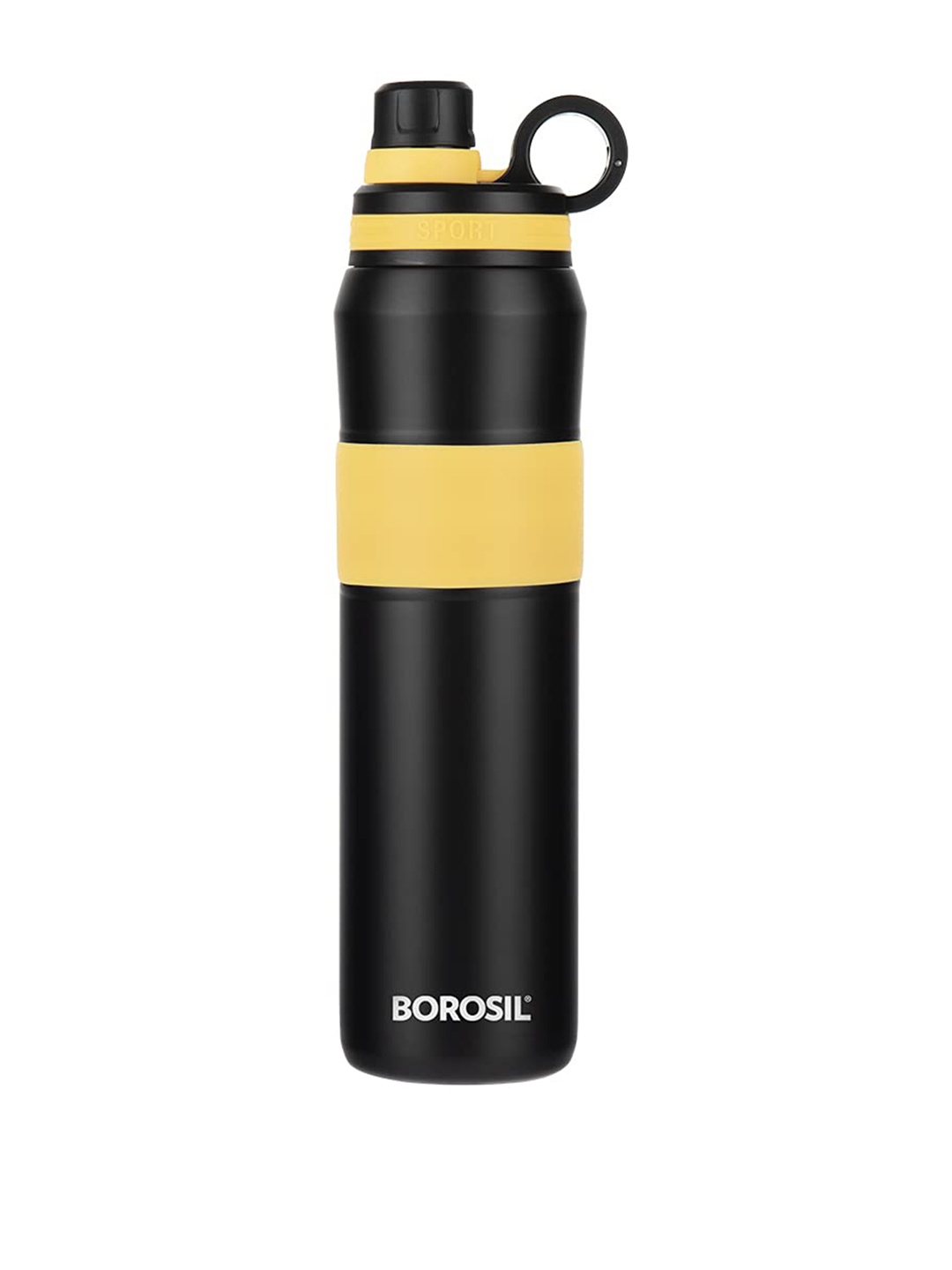 

BOROSIL Hydra Thirst Burst Sunflower Stainless Steel Vacuum Insulated Water Bottle 800ML, Black