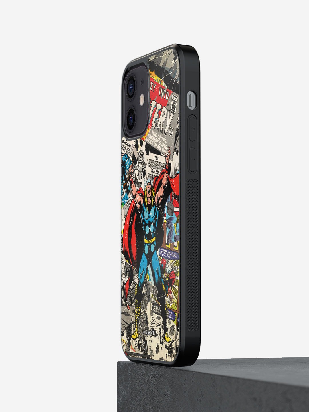 

macmerise Grey & Red Comic Thor iPhone 12 Back Case