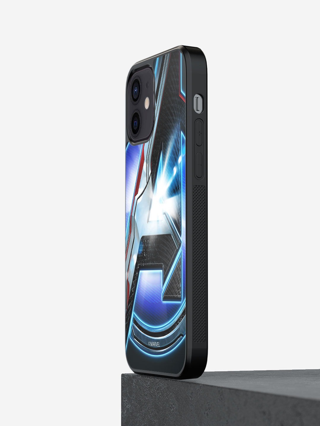 

macmerise Blue Endgame Logo Grey Design iPhone 12 Back Case