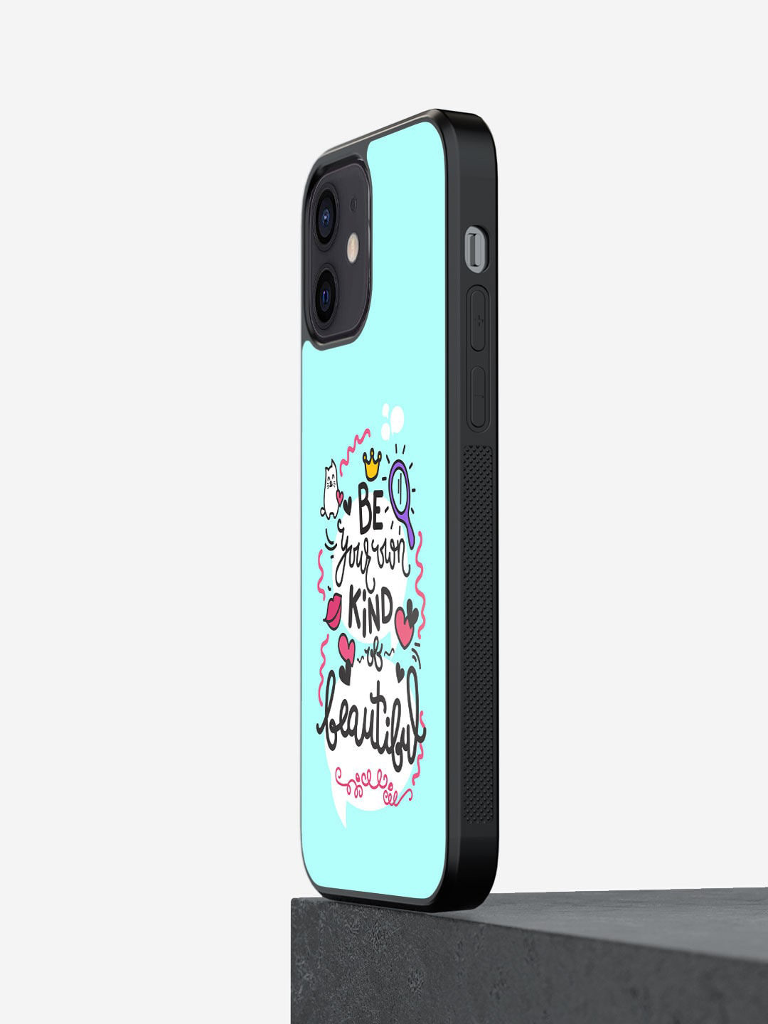 

macmerise Blue Printed iPhone 12 Bumper Phone Back Case