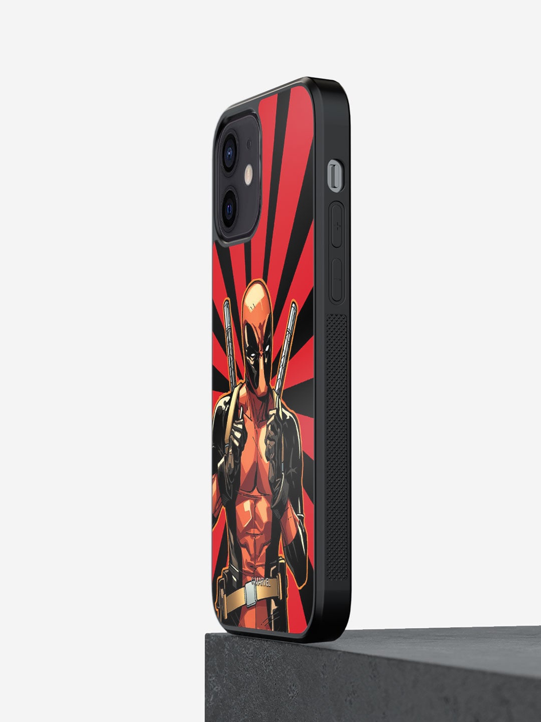 

macmerise Orange Coloured Printed Deadpool iPhone 12 Phone Back Case