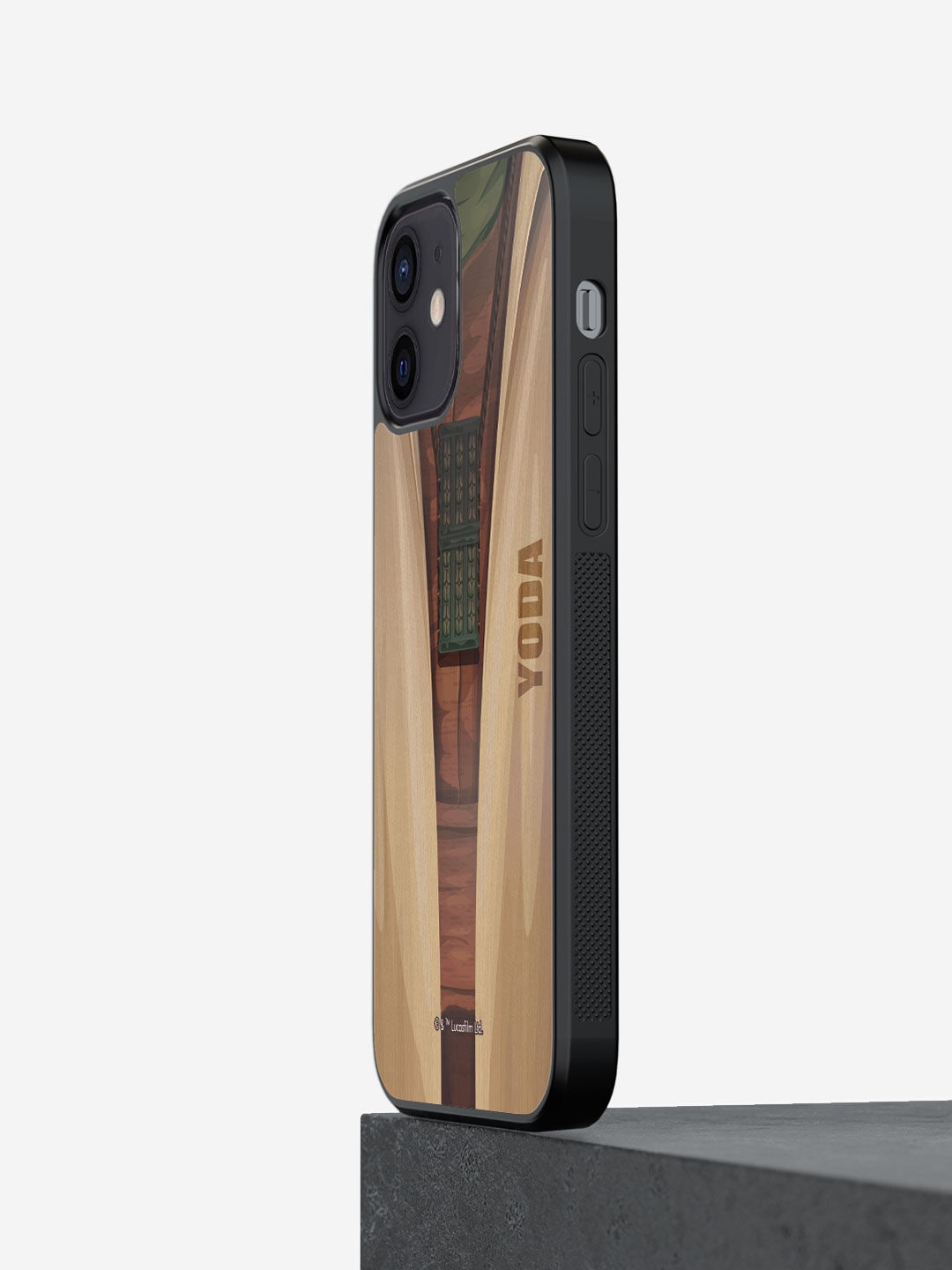 

macmerise Brown & Black Printed Criss Attire Yoda Design iPhone 12 Bumper Phone Back Case