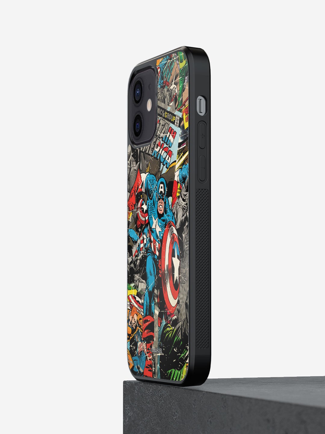 

macmerise Blue & Red Printed iPhone 12 Bumper Phone Back Case