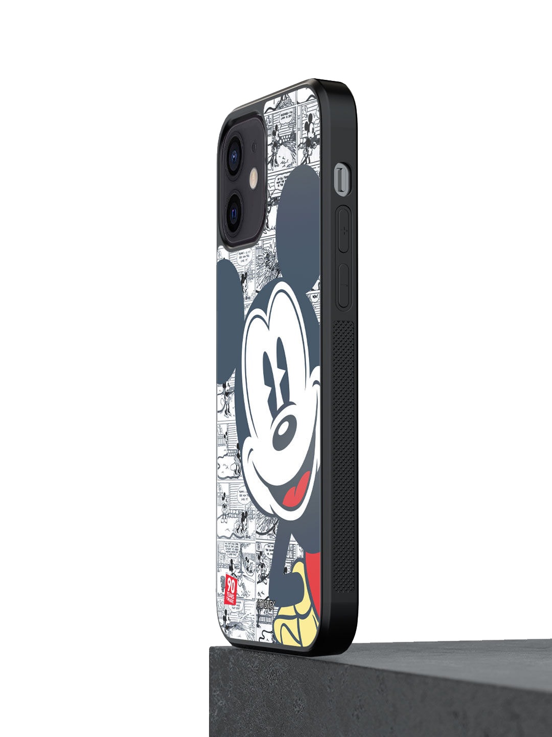 

macmerise Black & White Mickey Comicstrip Design iPhone 12 Bumper Phone Back Case