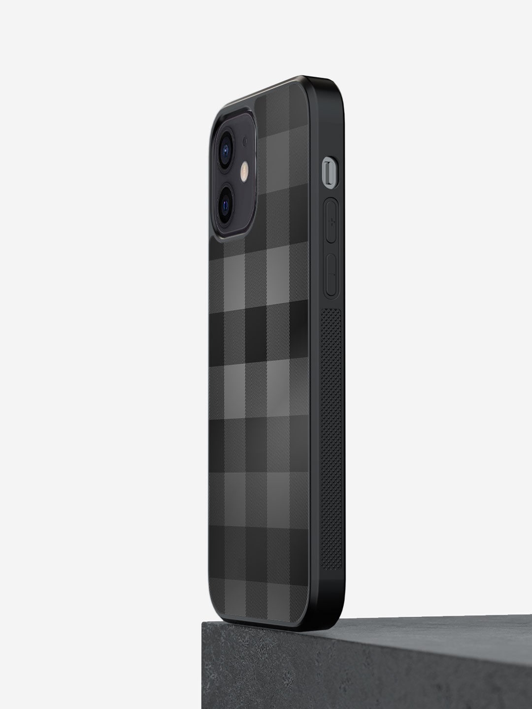 

macmerise Black Checkmate Design iPhone 12 Bumper Back Case