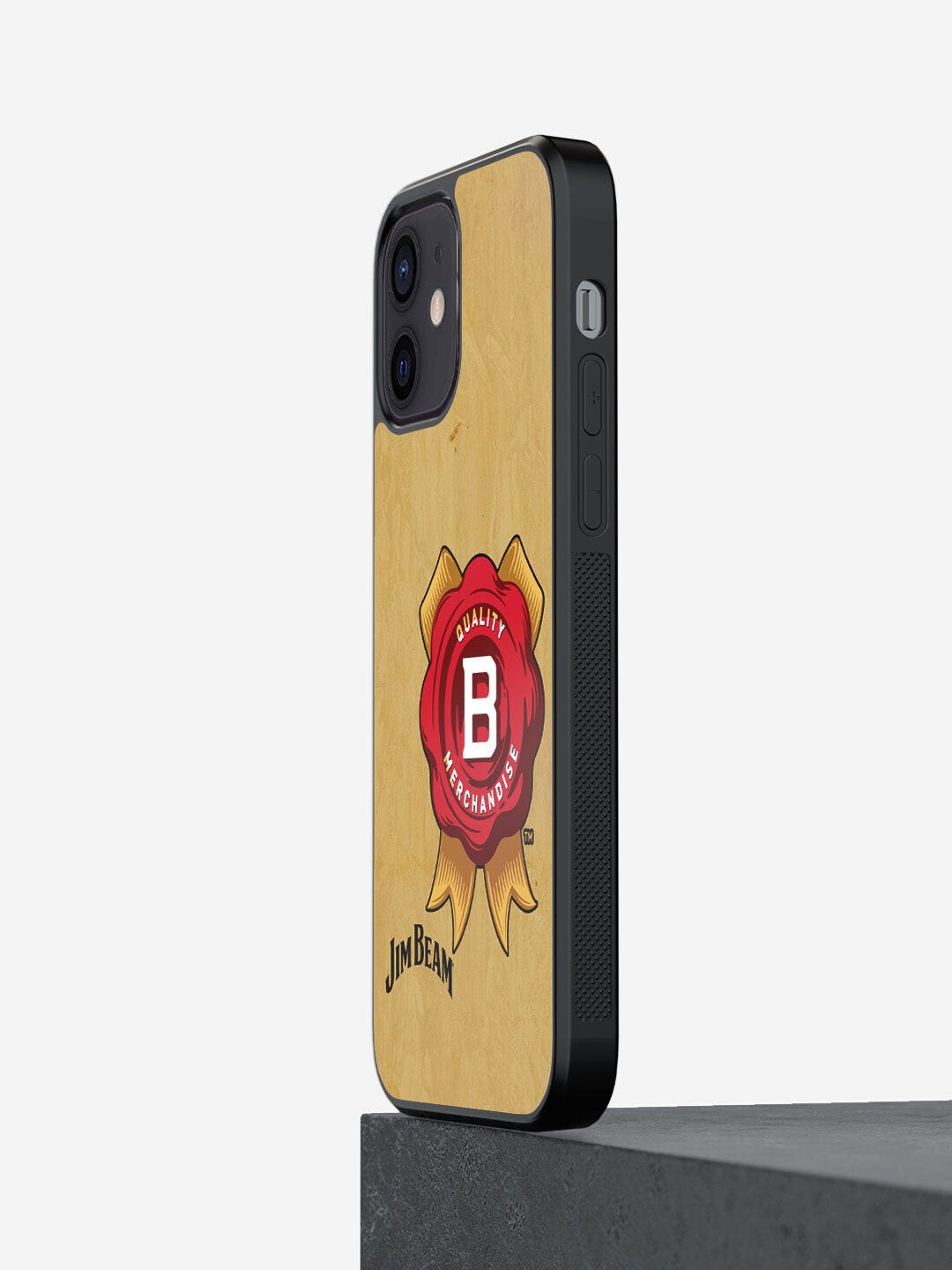 

macmerise Yellow Printed Jim Beam Vintage Design iPhone 12 Bumper Phone Back Case