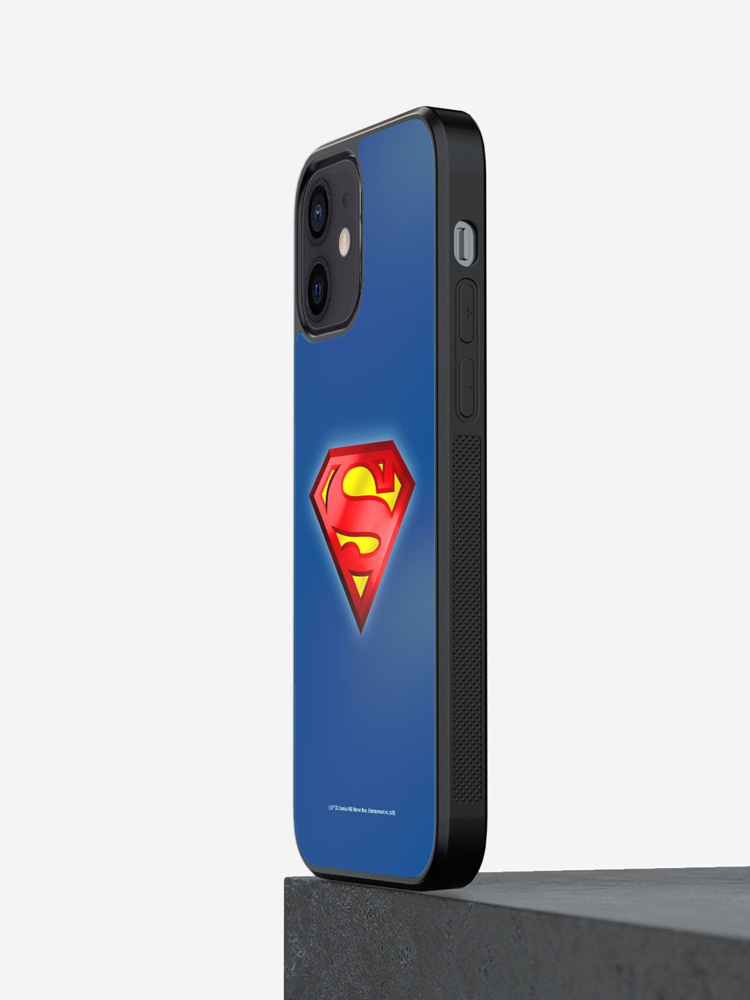 

macmerise Blue Printed Logo Superman iPhone 12 Phone Back Case