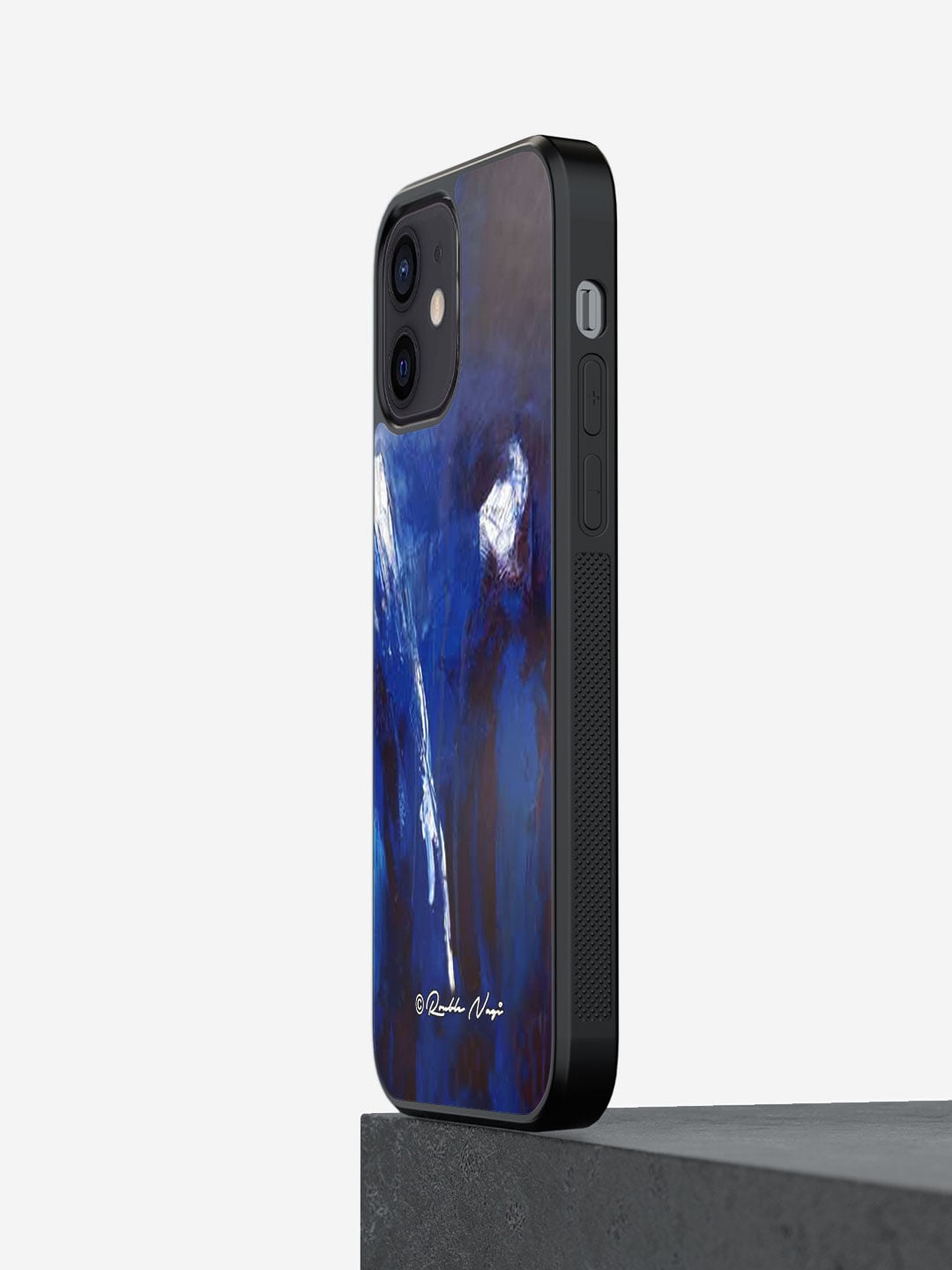 

macmerise Blue Rainfall Design iPhone 12 Back Case