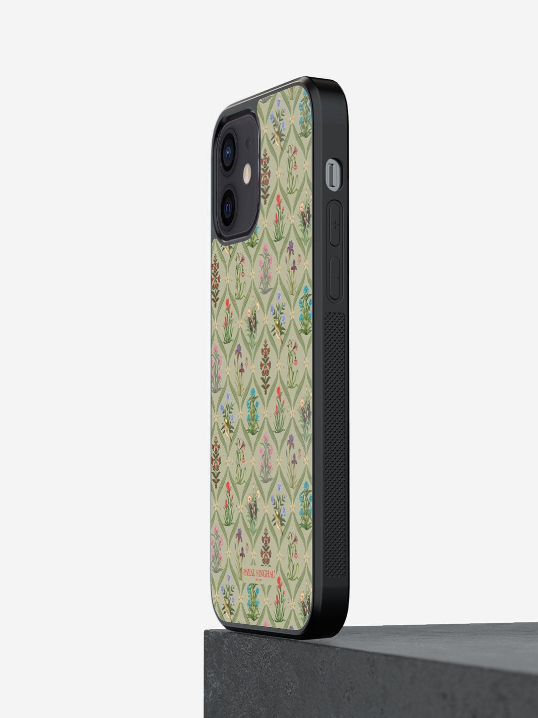 

macmerise Green Motif Design Printed Apple iPhone 12 Bumper IPhone Back Case