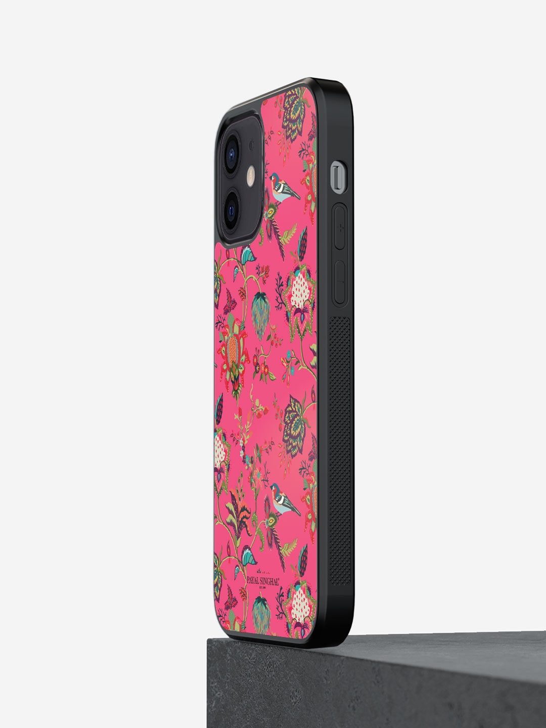 

macmerise Pink Printed Payal Singhal Chidiya Design iPhone 12 Phone Back Case