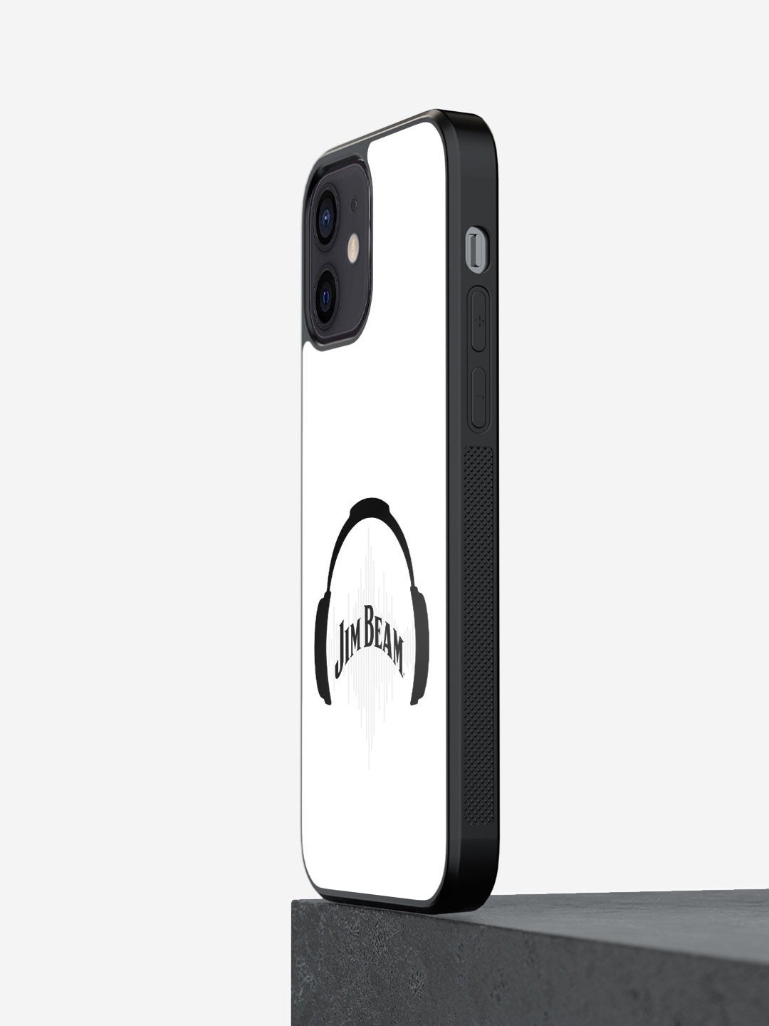 

macmerise White & Black Printed iPhone 12 Bumper Phone Back Case
