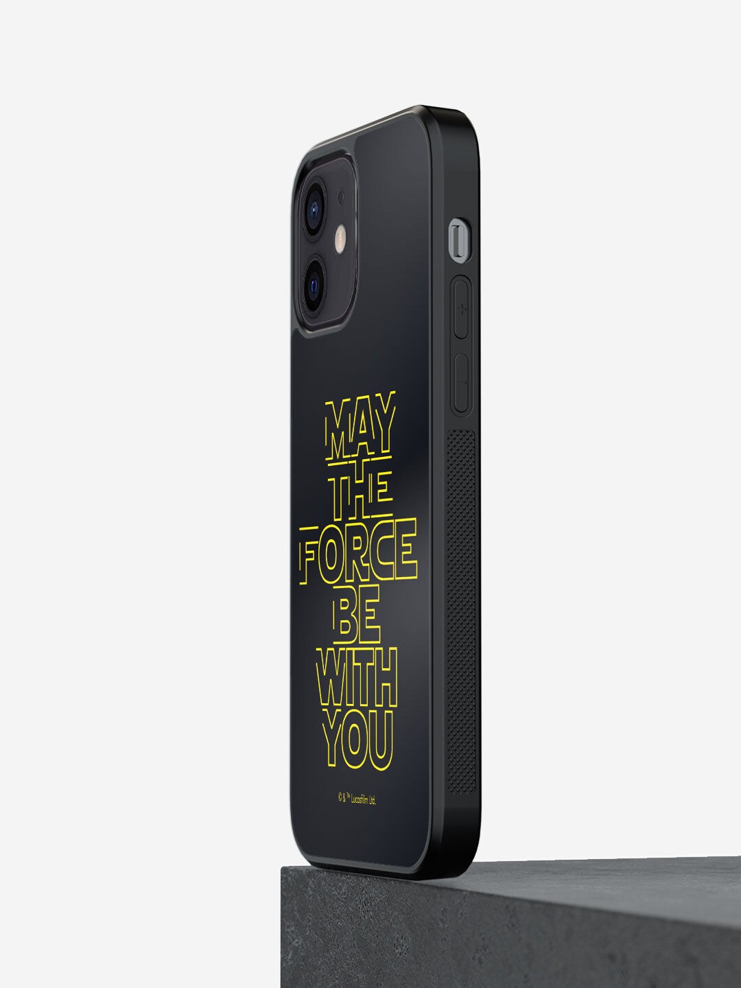 

macmerise Black Printed Star Wars iPhone 12 Phone Bumper Back Case