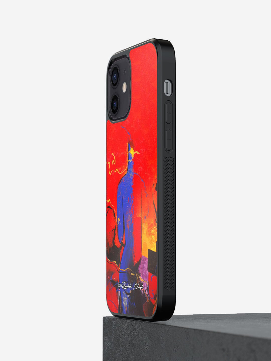 

macmerise Red & Blue Printed Building a Mystery iPhone 12 Phone Back Case