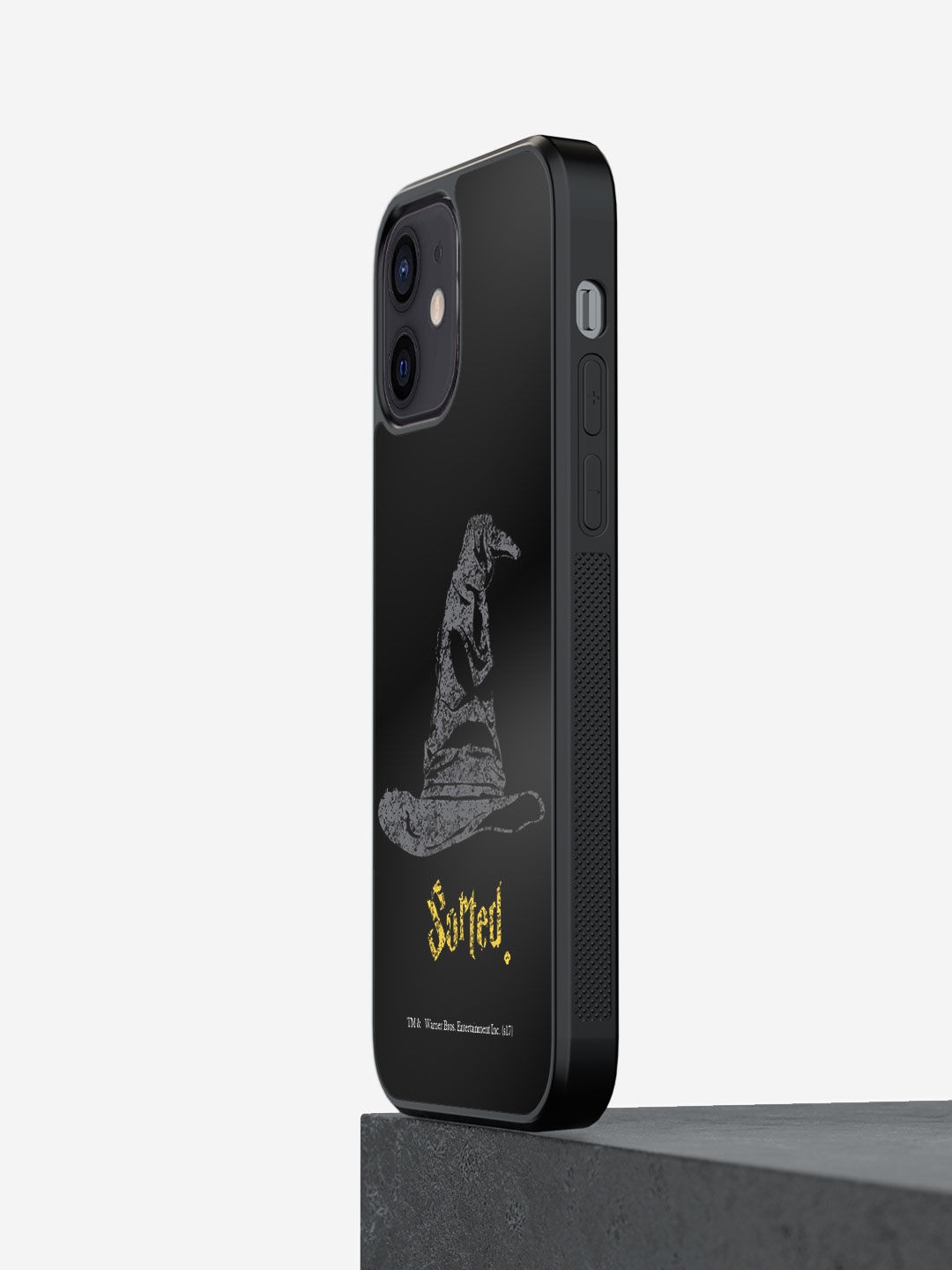 

macmerise Black Sorting Hat Design iPhone 12 Back Case