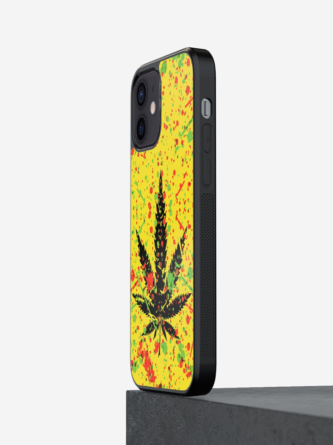 

macmerise Yellow & Green Rasta Splash Design iPhone 12 Back Case