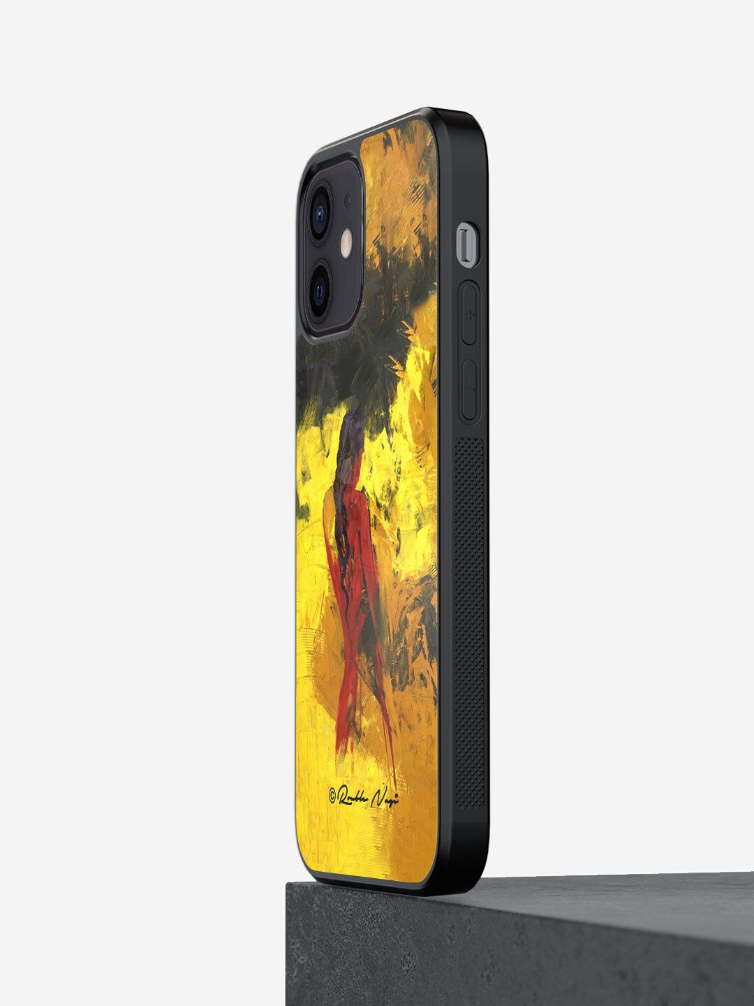 

macmerise Yellow Printed Lady In Red iPhone 12 Phone Back Case