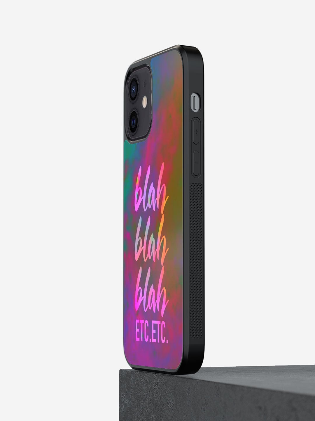 

macmerise Pink Printed Blah Blah iPhone 12 Phone Back Case