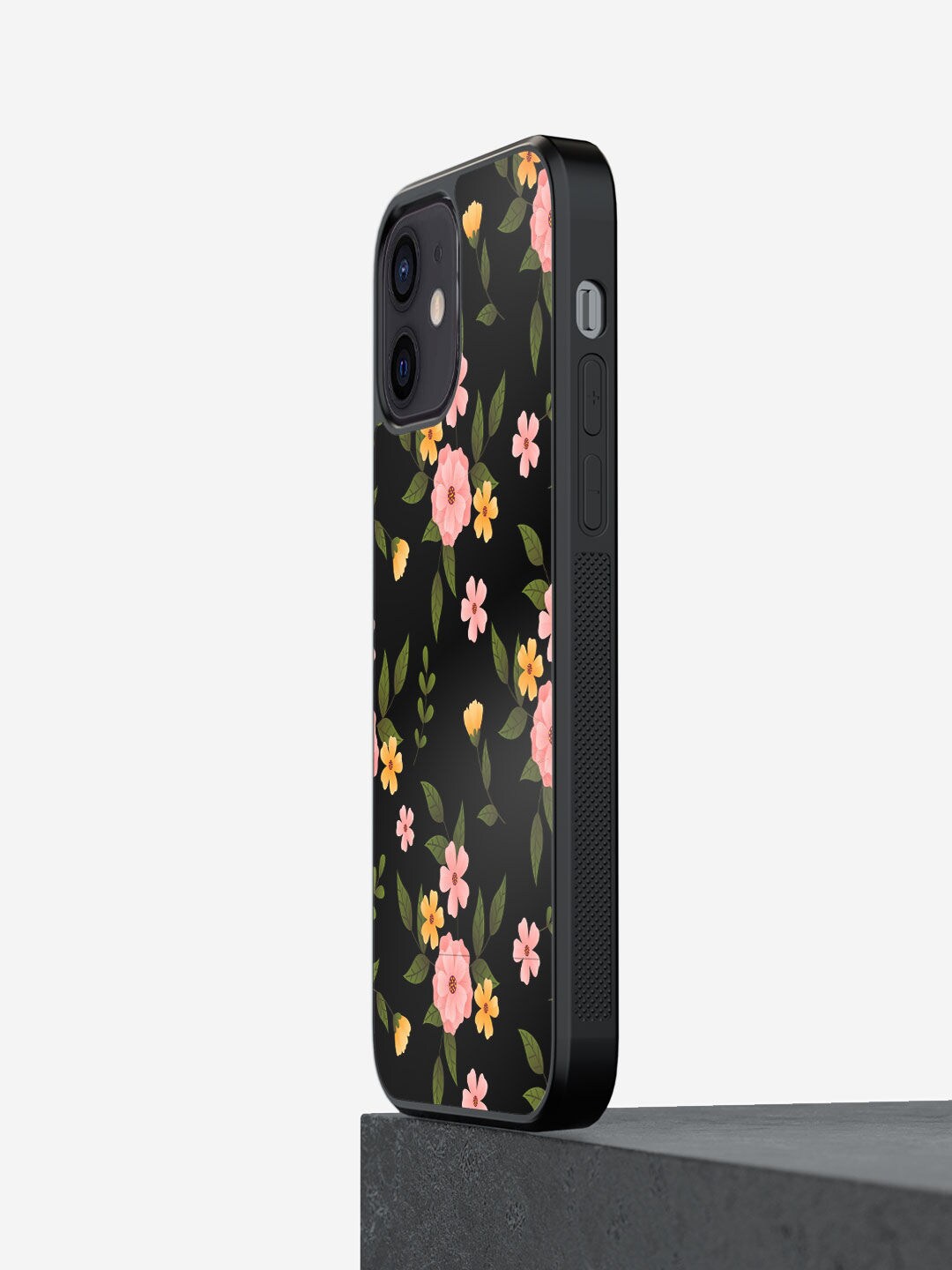 

macmerise Black & Pink SK Periwinkle Design iPhone 12 Bumper Back Case