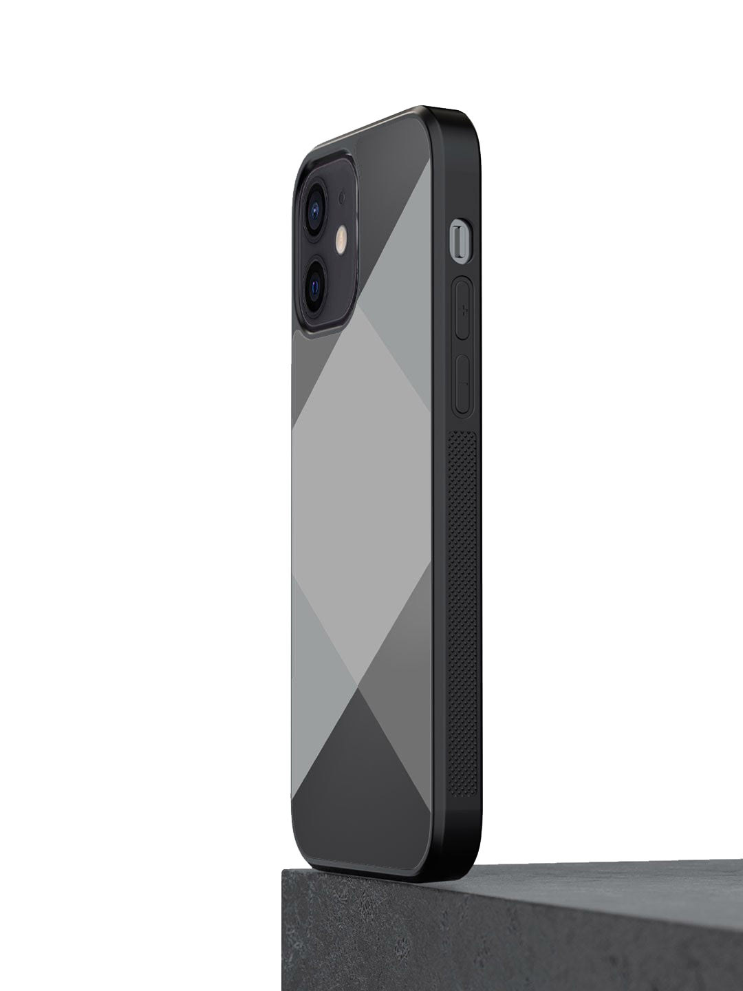

macmerise Black Printed iPhone 12 Bumper Phone Back Case