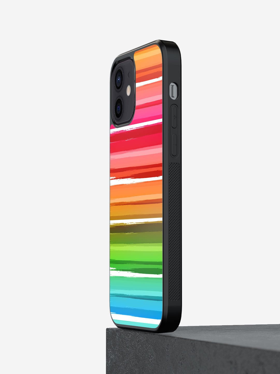 

macmerise Orange & Red Printed Colourful Brush Strokes iPhone 12 Phone Back Case