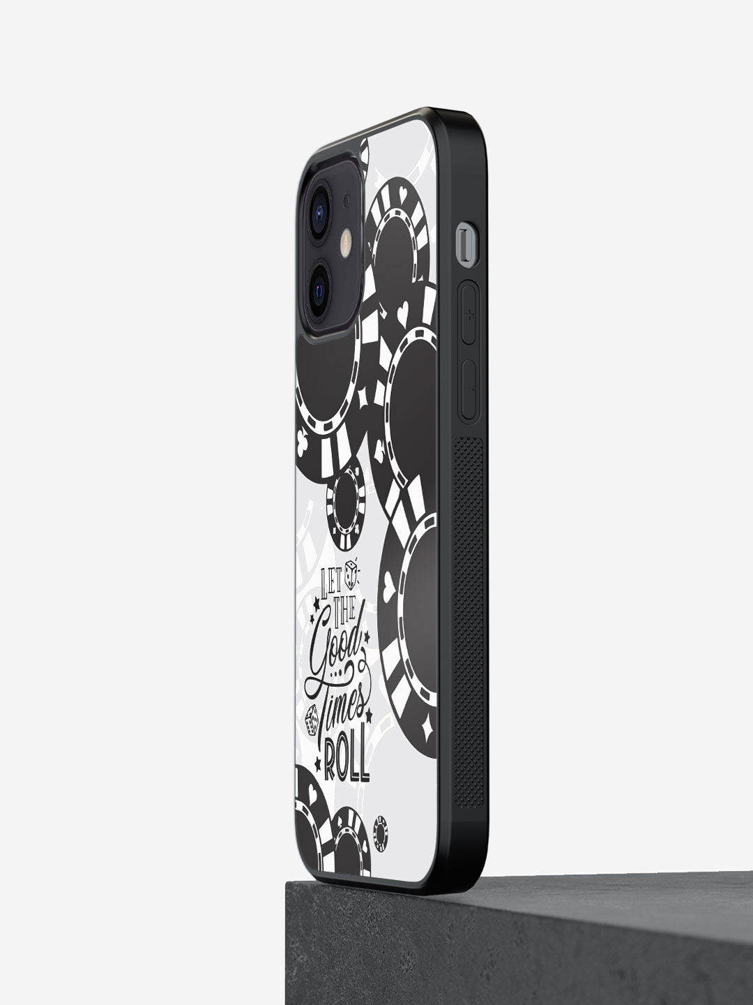 

macmerise Black & White Printed Let The Good Times Roll iPhone 12 Phone Back Case