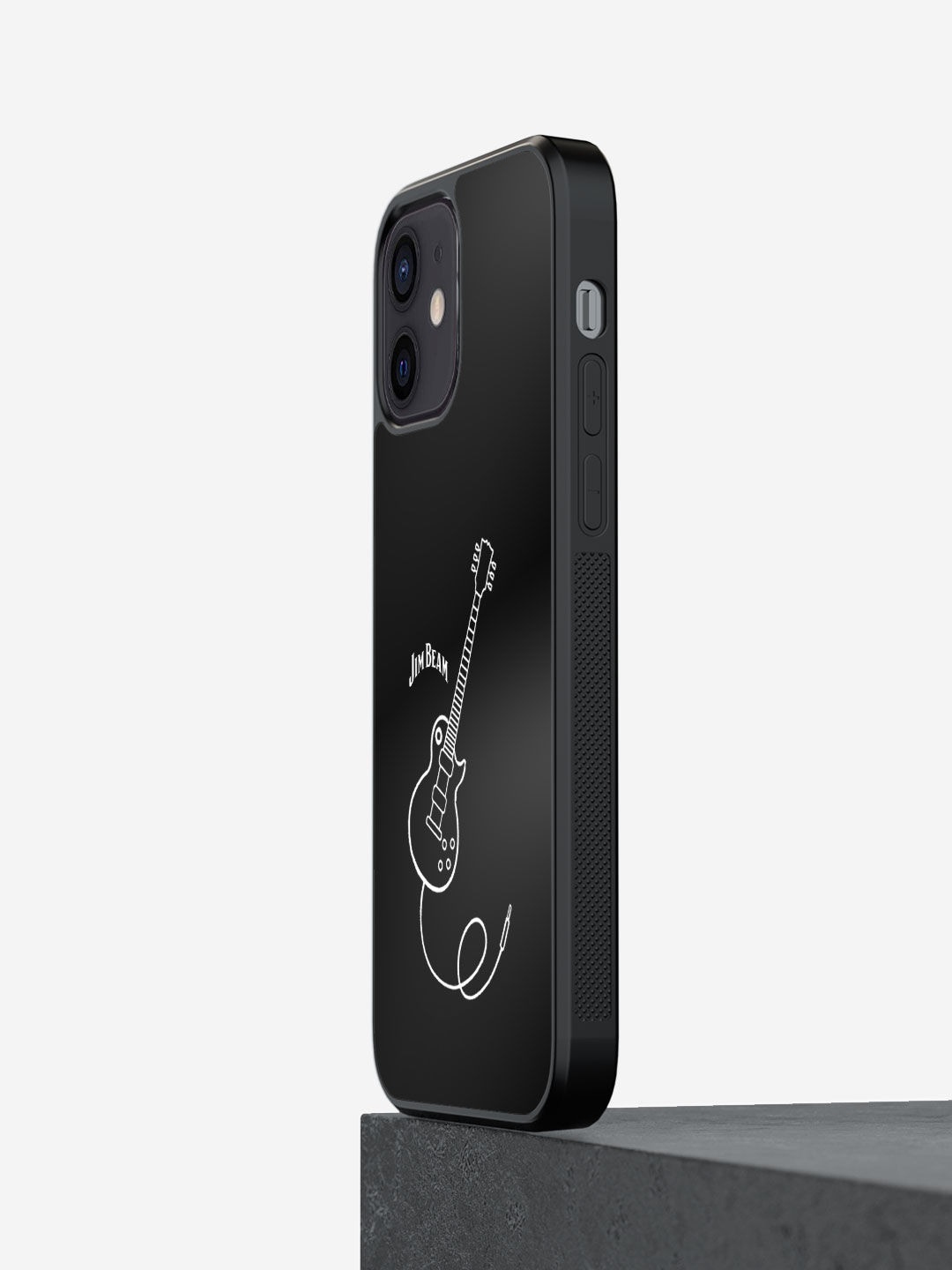 

macmerise Black & White Printed Jim Beam Rock On iPhone 12 Phone Back Case